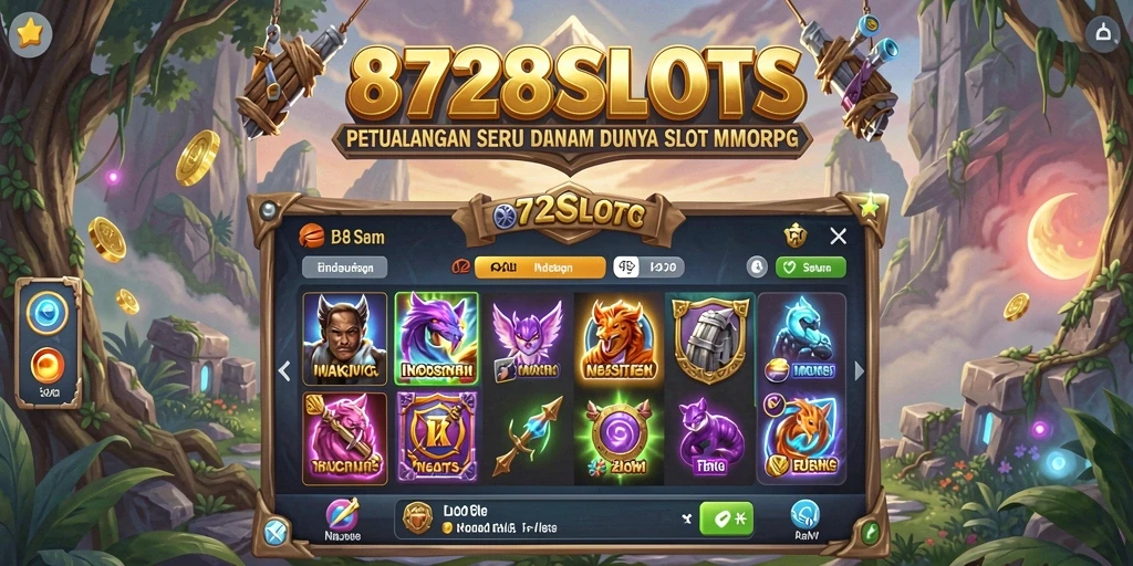 Tampilan gameplay mendebarkan di dunia slot MMORPG.
