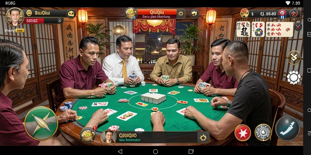 Tampilan gameplay QiuQiu yang seru di 8G8G.