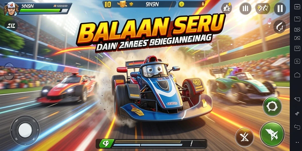 Gameplay seru dan menegangkan dalam 9N9N.