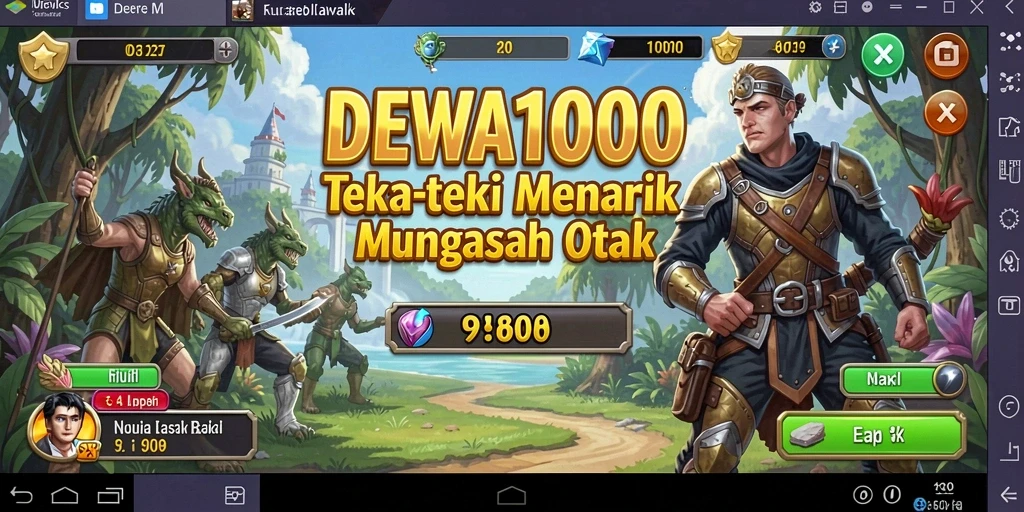 Tampilan gameplay dari DEWA1000 yang menantang dan interaktif.
