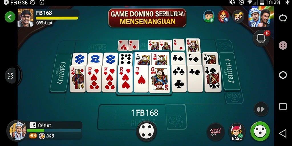 Gameplay seru domino di FB168 dengan teman-teman.