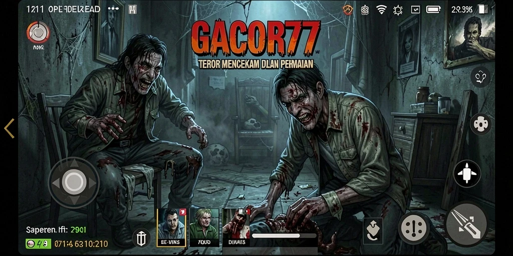 Screenshot GACOR77 menampilkan momen menakutkan dalam gameplay.