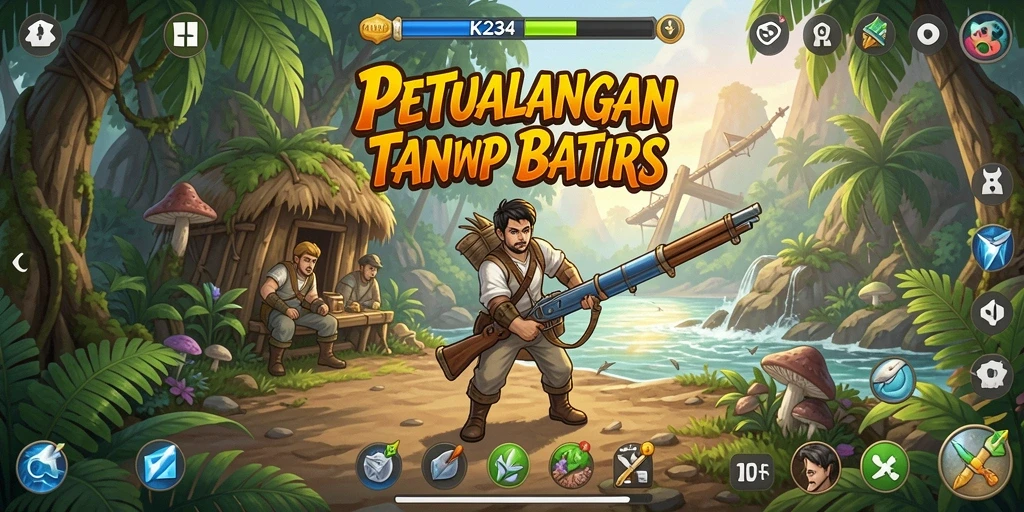 Tampilan gameplay K234 yang penuh aksi dalam petualangan menarik.