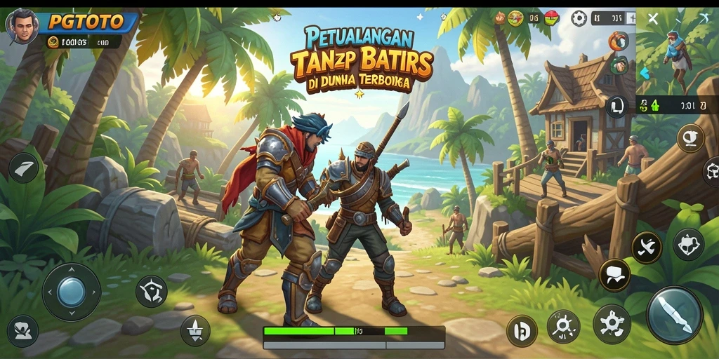 Screenshot gameplay PGTOTO menampilkan eksplorasi dunia terbuka yang menakjubkan.