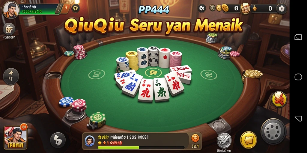 Tampilan dinamis dari gameplay QiuQiu di PP444.