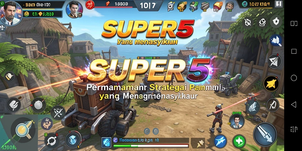 Tampilan permainan <strong>SUPER5</strong> yang epik dengan strategi mendalam.